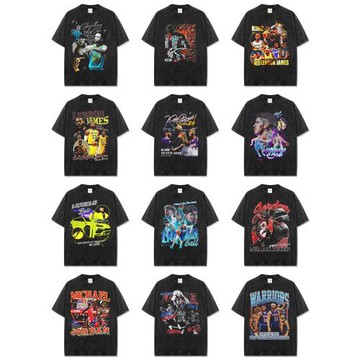 BC潮牌球星科比庫里莫蘭特MJ三球詹姆斯合集休閑純棉印花短袖T恤