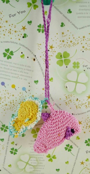 【震撼精品百貨】San-X動物家族_魚~香包吊飾-粉