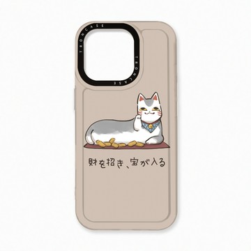 iPhone 16 Pro 殼 TRON iPhone 16 Pro 俄羅斯方塊招財貓-L型II 太空殼 透白款 手機殼