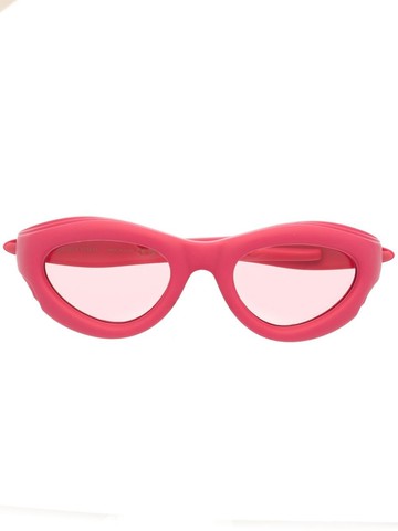 Bottega Veneta Eyewear - cat-eye tinted sunglasses - unisex - Rubber - 51 - Pink