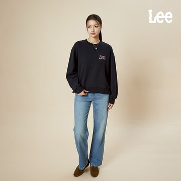 Lee 429 彈性中腰標準修身直筒牛仔褲 女 中淺洗水 LB517115015