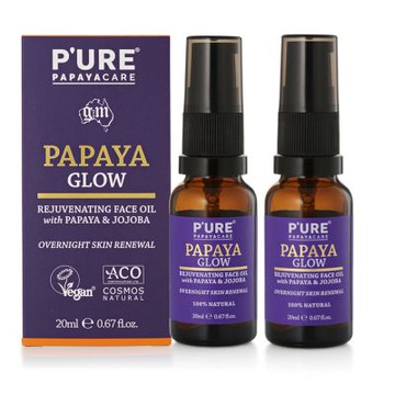 澳洲 Pure Papayacare 木瓜亮澤滋養精華油(2入組 20ml/瓶)