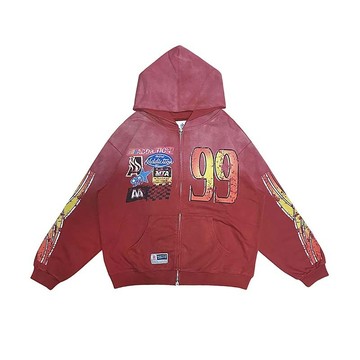 MTA Swift Zip-Hoodie 重磅 水洗 連帽外套 紅色 M25AWZH01-RD [台灣現貨]