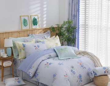 【R909-11 舒心花絮】100% 40支精梳棉 七件式全套組