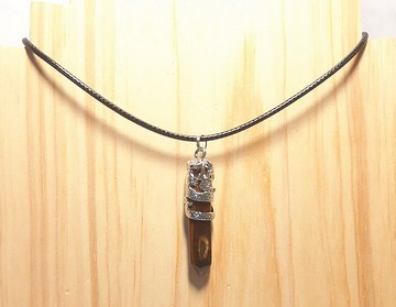 虎眼石 水晶柱 盤龍造型 項鍊