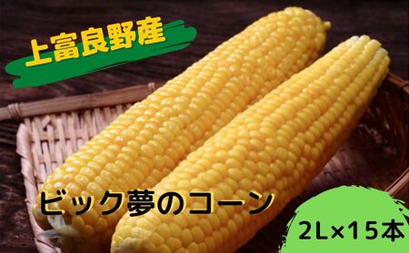 地元上富良野産 ビック夢のコーンとうもろこし15本セット