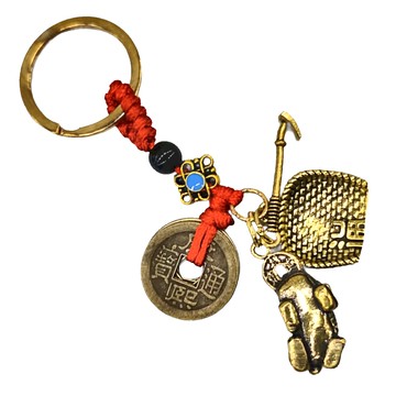 開運吊飾 黃銅貔貅系列 E款 50G  黃銅色  1組