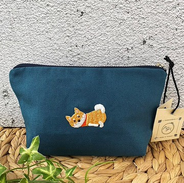 娜吉小物。廢廢動物系列化妝包－廢廢柴柴
