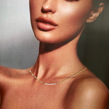 極簡主義者無印風微笑珍珠項鍊