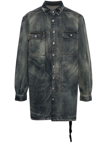 Rick Owens DRKSHDW - Jumbo denim overshirt - men - Cotton/Polyester/Cotton - XL - Blue