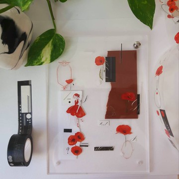 紅花兒 / 4cm紙膠帶