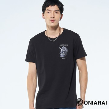 【買1送1】和藝術爆裂鬼面短TEE(黑) - BLUE WAY  鬼洗い