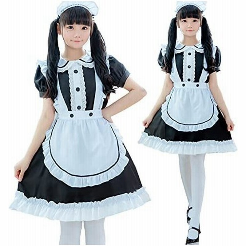 Milky Time メイド服 メイドカフェ コスプレ ワンピース モノクロ パフスリーブ M 通販 Lineポイント最大0 5 Get Lineショッピング