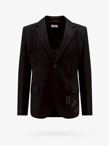 Virgin wool blazer with off patch - OFF WHITE - gender_Man