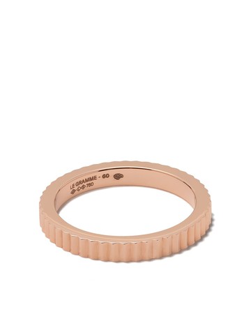 Le Gramme - 18kt red gold 5g guilloche ring - unisex - 18kt Red Gold - 58 - Pink