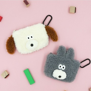 【Romane Brunch brother】毛絨票卡錢包(Bunny&Puppy)