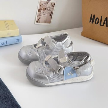 休閑魔術貼時尚小白鞋涼鞋2025夏季新款簡約復古小眾潮鞋LZ6088