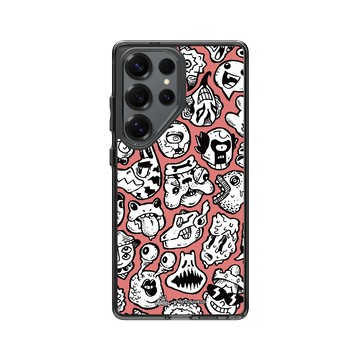 Galaxy S25 Ultra Clear 酷墨灰 - Ted Leonid Melendres - Puzzle Heads Red 紅謎