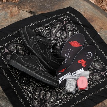 【逢甲 FUZZY】Travis Scott x AJ1 Low 聯名 倒鉤 全黑 TS DM7866-001
