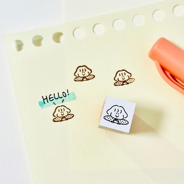 迷你印章 探頭小女孩