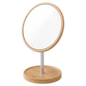 WESSEN 圓形托盤桌鏡  原木色