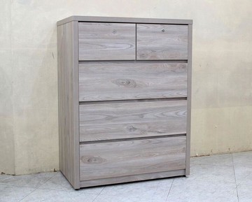 【歐風別館】百能灰橡色大五斗櫃【基隆至台中免運費】