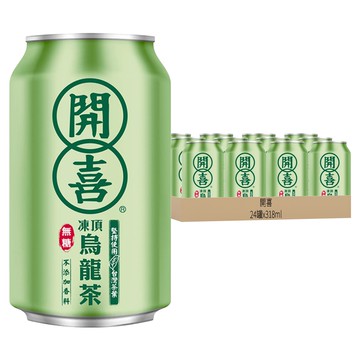 開喜 凍頂烏龍茶 無糖  318ml  24罐
