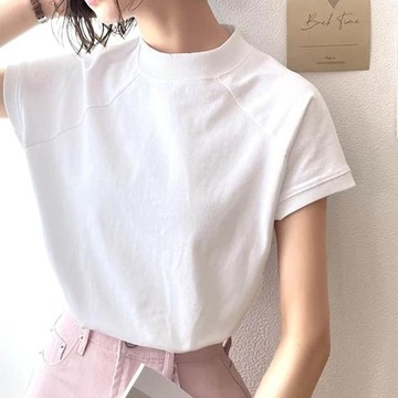 日本 Classical Elf - [熱銷NO.1] 美國棉厚磅顯瘦法式袖上衣-天使白