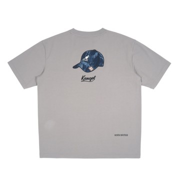 KANGOL 短T 灰色 後背貼布 棒球帽 短袖 中性 6525101712