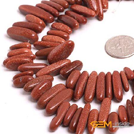 GEM-Inside Golden Sand Gemstone Loose Beads Natural 12-20mm Stone Power for Jewelry Making 15''