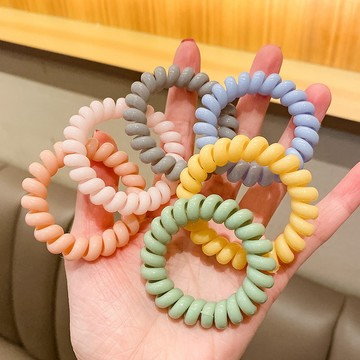 🌟現貨24H出🌟甜心電話線髮圈 髮束 髮繩 髮飾 韓系 可愛 女生 綁頭髮 髮圈女 百搭 造型 髮飾品 甜美風 INS風