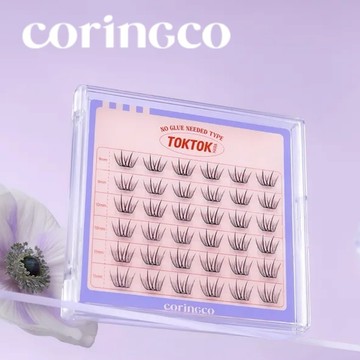 【CORINGCO】捲翹濃密 TokTok 輕盈免膠假睫毛 綻放款