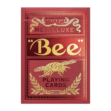 BICYCLE Playing Cards Bee 蜜蜂金屬撲克牌  紅色  1個