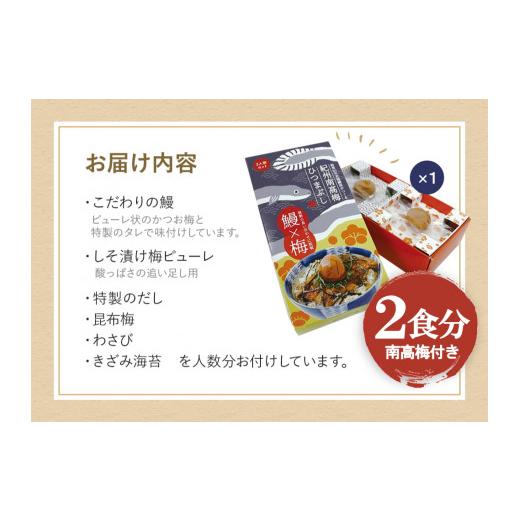 ふるさと納税 和歌山県 田辺市 紀州南高梅ひつまぶし 2食セット《うなぎ》 ／ 和歌山 田辺市 国産 国産鰻 鰻 うなぎ ひつまぶし 梅ひつまぶし 紀州南高梅 南高…