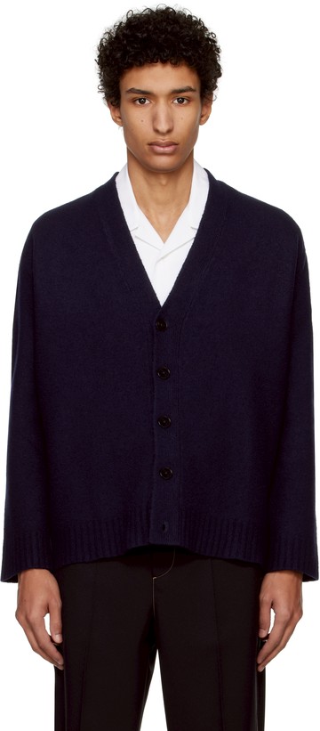 Jil Sander 海军蓝 Oversized 开衫