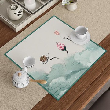 茶墊新中式禪意杯墊茶杯墊茶桌茶席茶水墊瀝水餐墊隔熱墊餐桌墊子