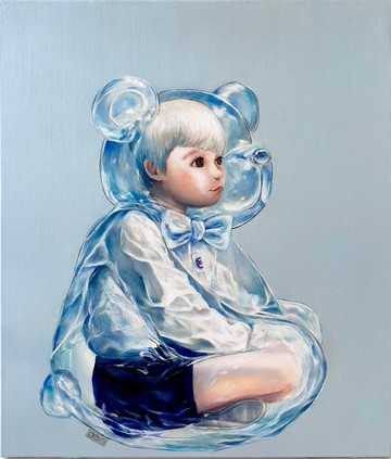 王咖咖 油畫—擬態的自由。熊孩子 10F