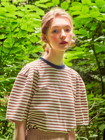 Stripe T Shirt (Beige)