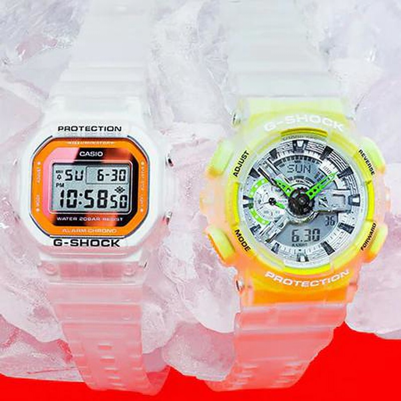 G-SHOCK Gショック ジーショック Color Skeleton シリーズ カシオ CASIO デジタル 腕時計 ホワイト クリア オレンジ  スケルトン DW-5600LS-7 逆輸入海外モデル | LINEブランドカタログ