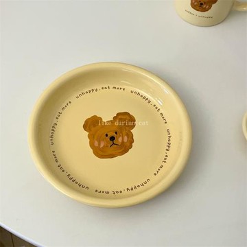 可愛卡通餐盤韓國ins風陶瓷盤子餐具小清新小眾創意果盤餐盤菜盤