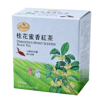 Magnet 曼寧桂花蜜香紅茶  台灣在地茶  南投名間鄉四季春烏龍茶  全發酵半球形紅茶  冷泡熱飲都甘美  3.5g  15包  1盒