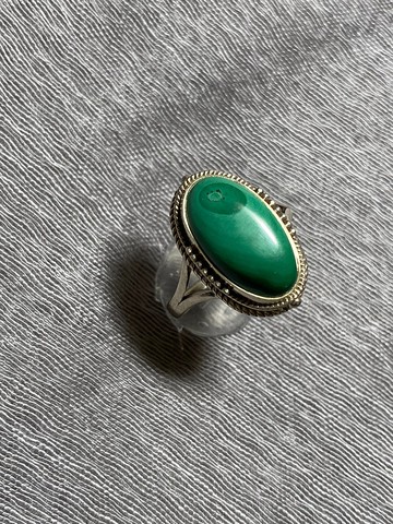 天然 孔雀石 戒指 尼泊爾 手工製 925純銀
