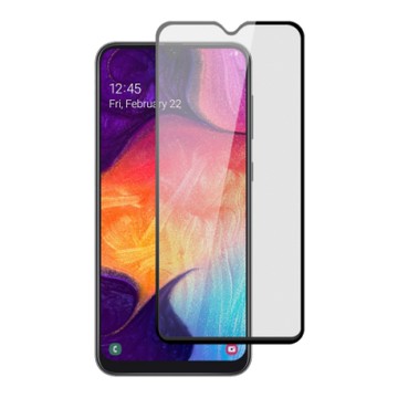 三星 Galaxy A50 滿版 黑色 霧面 磨砂 9H玻璃鋼化膜 手機 保護貼 霧面 黑x1 A50保護貼