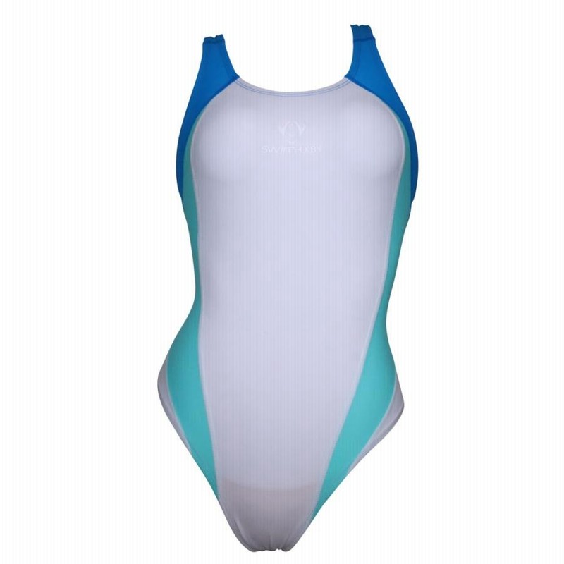 SWIMHXBY】 競泳水着 レディース ガールズ 282 ベーシック 白 SWIMHXBY】 競泳水着 レディース ガールズ 282 ベーシック 白