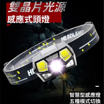 Z9 LED智慧感應充電頭燈 釣魚露營戶外好用 T176