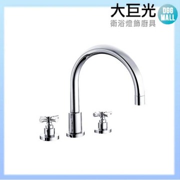 【大巨光】浴用檯面雙槍水龍頭_3件式(SB-0503)