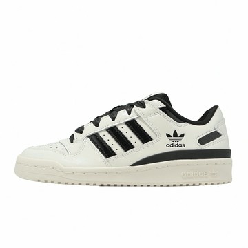 adidas 愛迪達 休閒鞋 Forum Low CL W 女鞋 米白 黑 復古 皮革 運動鞋 JR0499