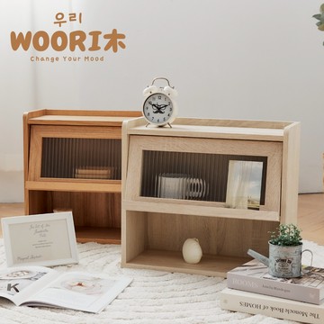 完美主義 ｜WOORI木 復古掀蓋桌面收納櫃 簡易DIY商品 復古收納櫃 雙層收納櫃 收納櫃 收納【P0024】