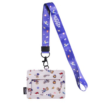 HUGGER 兒童掛頸識別證卡套 HKT-2031  1個  戶外運動 白色 + 藍紫色  10.6 x 8cm