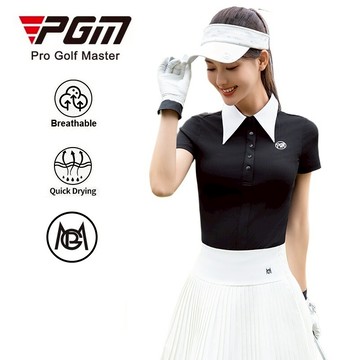 PGM 高爾夫女裝夏季女士服裝短袖polo網球衫上衣T恤衣服短裙套裝